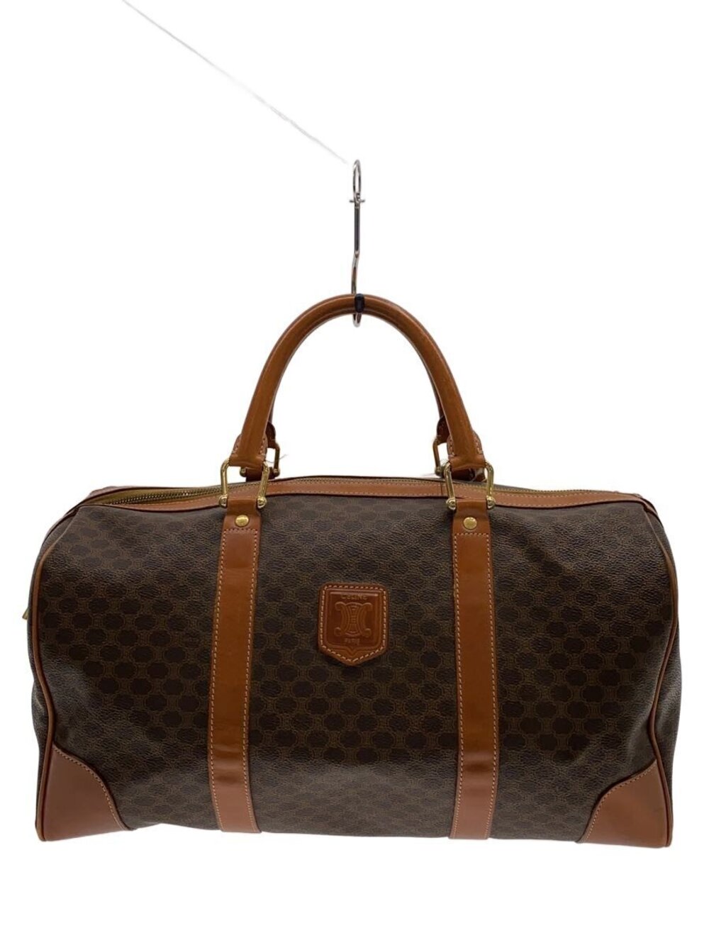 Celine Macadam Bag Leather Brown All over